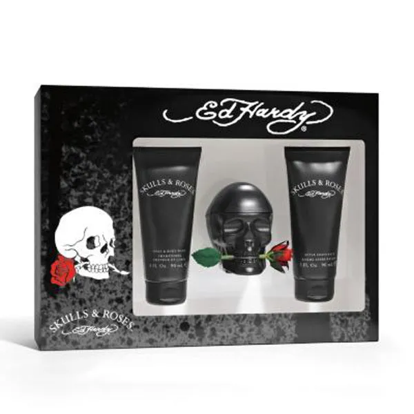 Ed Hardy Skulls & Roses Gift Set by Christian Audigier