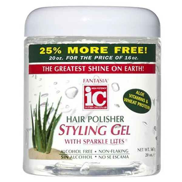 Fantasia Hair Polisher Styling Gel with Sparkle Lites by Fantasia Hair Care