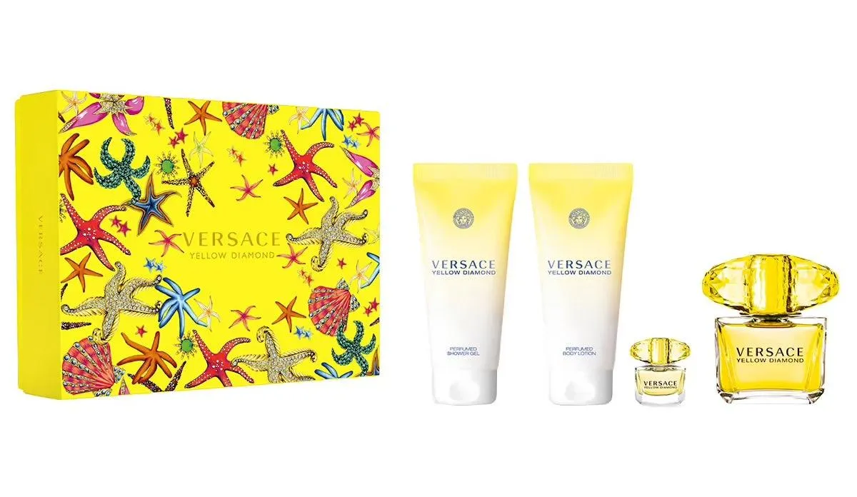 Yellow Diamond EDT Gift Set for Women (4PC)